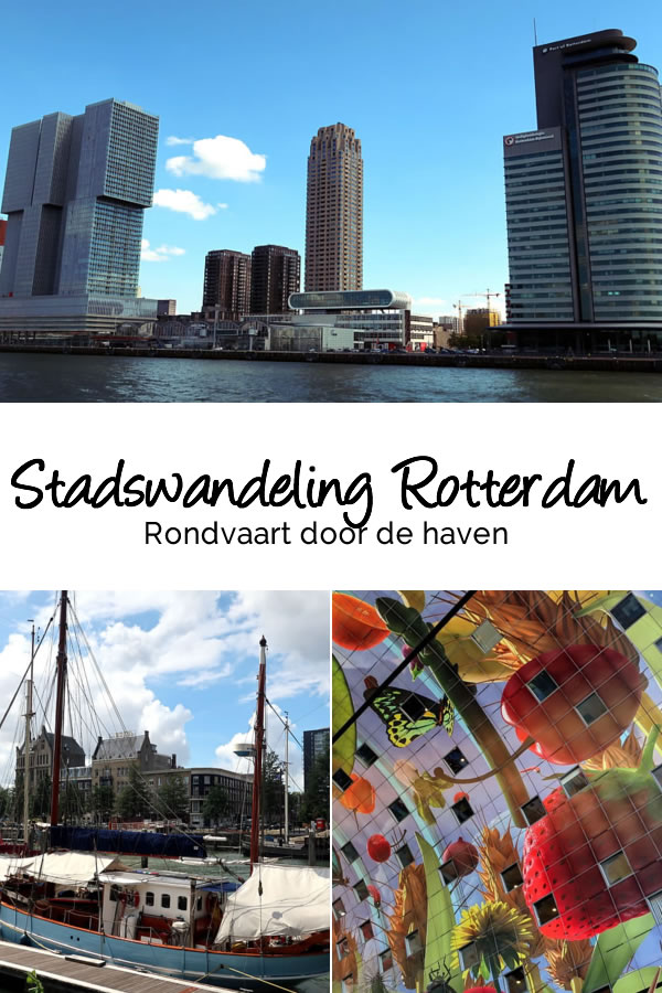 Een stadswandeling langs de highlights van Rotterdam en een rondvaart door de haven, een prima combinatie