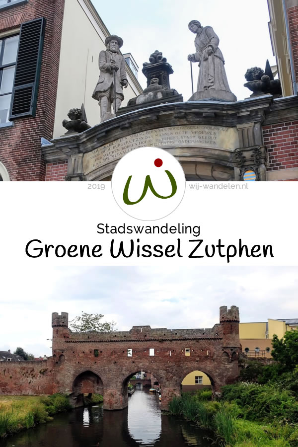 De Groene Wissel Zutphen is een wandeling van ruim 6 km door de groene Hanzestad en langs de IJssel. Stadswandeling Zutphen.