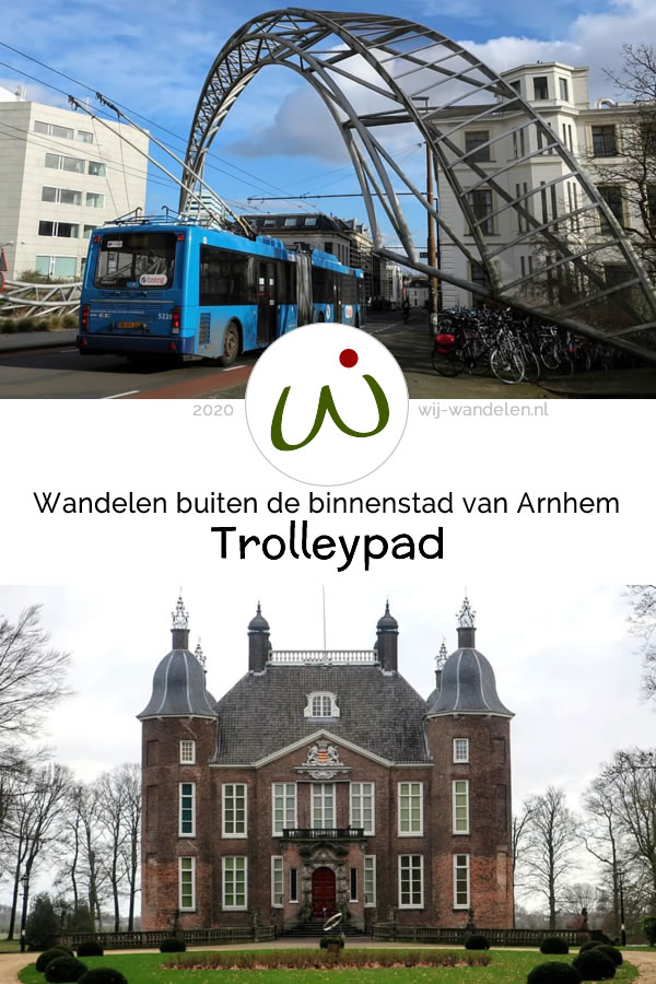 Het Trolleypad is een toffe stadswandeling (15km) van Velp, via Arnhem naar Oosterbeek met als leidraad trolleylijn 1.