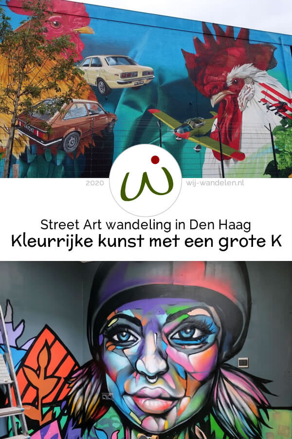 Street Art wandeling in Den Haag (17 km) Wandelroute langs gave Street Art in het centrum, Laak en de Binckhorst.