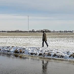 Klunen langs een wak