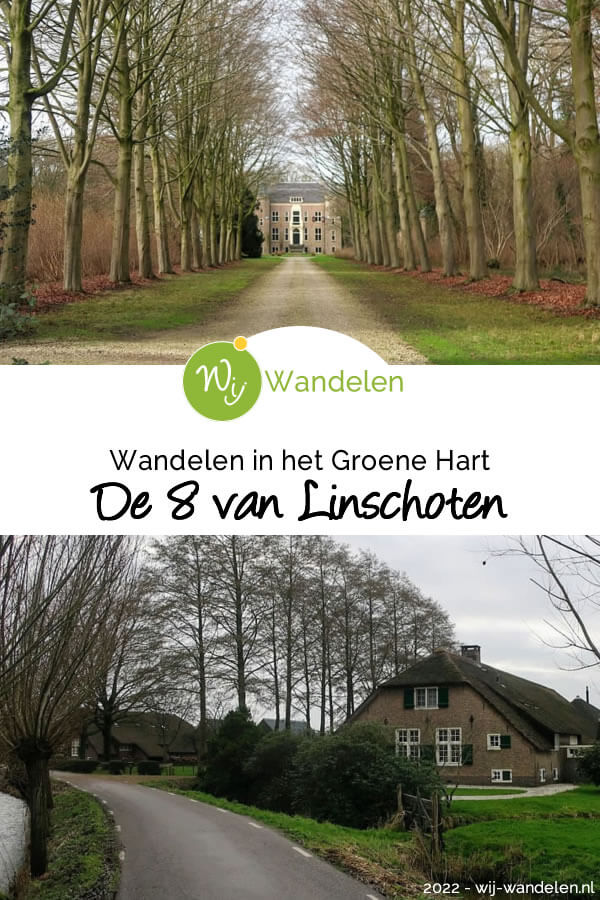 De 8 van Linschoten is een korte wandelroute (8 km) rondom Landgoed Linschoten. Wandelen langs de 8 mooiste plekjes van het dorpje Linschoten.