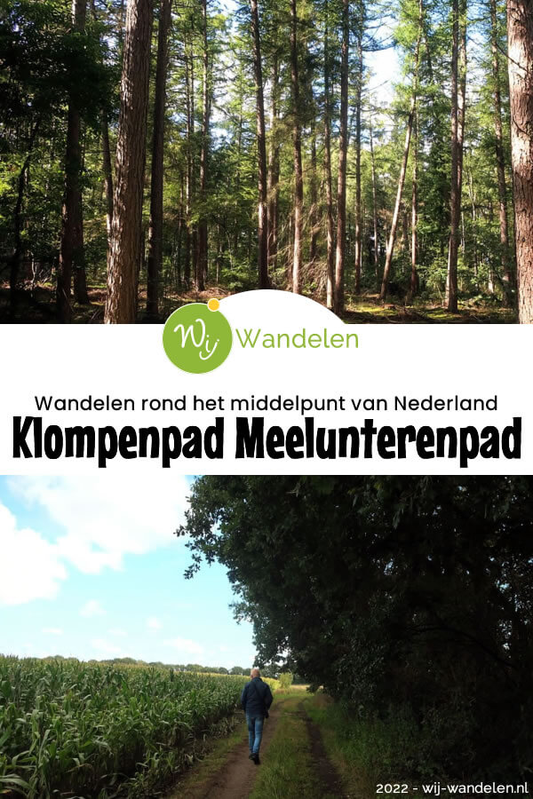 Het Meelunterenpad (12km) is een klompenpad rond het geografische middelpunt van Nederland met volop bos, heide en boerenland | Boswandeling