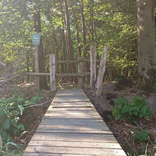 Smal bruggetje zonder leuning Smal bruggetje zonder leuning