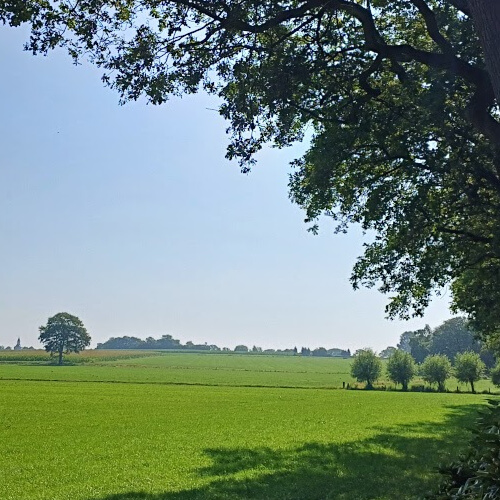 Uitzicht over de landerijen Uitzicht over de landerijen