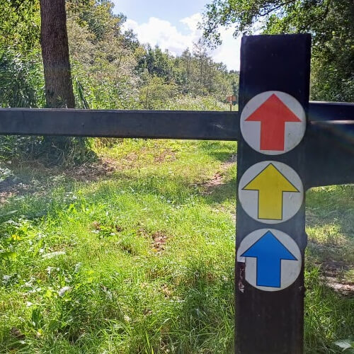 Routepijlen: ik volg de blauwe pijl Routepijlen: ik volg de blauwe pijl